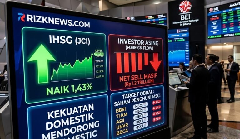 Di Balik Suntikan IHSG 1,43%: Investor Asing Justru Obral Masal Saham-Saham Elite Penghuni MSCI