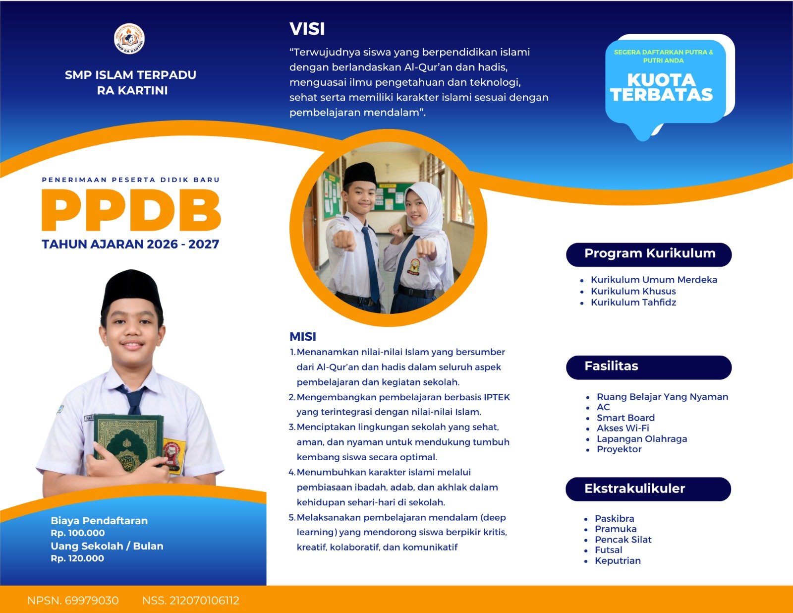 Serba Gratis Sampai Tamat, SMP IT RA Kartini Buka Lowongan Beasiswa Penuh untuk 15 Siswa Pertama