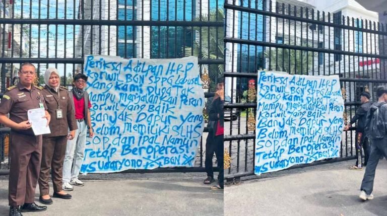 Demo di Kejati Sumut, AMPK SU Desak Usut Dugaan Penyimpangan Program MBG Labusel Demo di Kejati Sumut, AMPK SU Desak Usut Dugaan Penyimpangan Program MBG Labusel