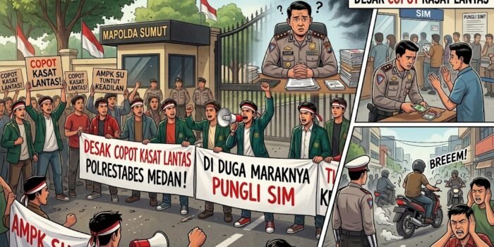 Mencerca Bobroknya Pelayanan SIM, AMPK SU Tuntut Kapolda Sumut Bersihkan 'Benalu' di Polrestabes Medan